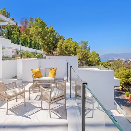 Villa Pinares De San Anton, Malaga, With Sea, City And Mountain Views *